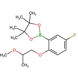 1079402-36-0 | 2-(5-Fluoro-2-(2-methoxypropoxy)phenyl)-4,4,5,5-tetramethyl-1,3,2-dioxaborolane - Hoffman Fine Chemicals