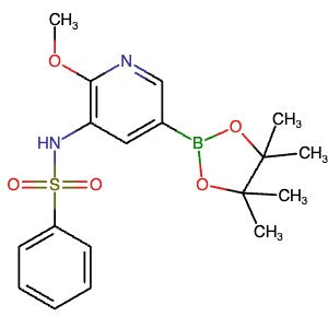 1083326-67-3 | N-(2-Methoxy-5-(4,4,5,5-tetramethyl-1,3,2-dioxaborolan-2-yl)pyridin-3-yl)benzenesulfonamide - Hoffman Fine Chemicals