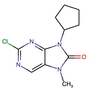 1124329-94-7 | 2-Chloro-9-cyclopentyl-7-methyl-7H-purin-8(9H)-one - Hoffman Fine Chemicals