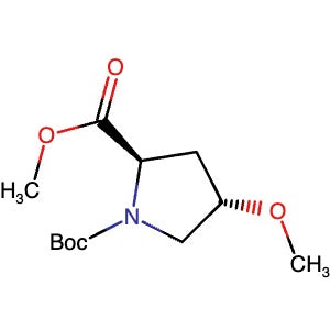 1147107-21-8 | 1-(tert-Butyl) 2-methyl (2R,4S)-4-methoxypyrrolidine-1,2-dicarboxylate - Hoffman Fine Chemicals