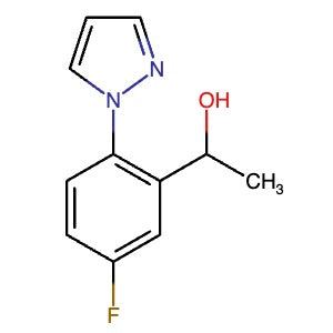 1156861-14-1 | 1-(5-Fluoro-2-(1H-pyrazol-1-yl)phenyl)ethan-1-ol - Hoffman Fine Chemicals