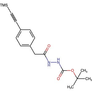 1197293-31-4 | tert-Butyl 2-(2-(4-((trimethylsilyl)ethynyl)phenyl)acetyl)hydrazine-1-carboxylate - Hoffman Fine Chemicals