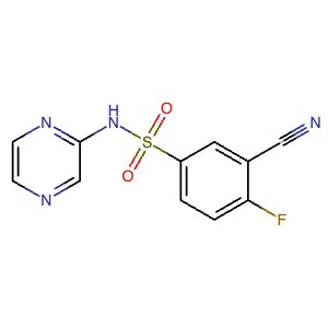 1274718-58-9 | 3-Cyano-4-fluoro-N-(pyrazin-2-yl)benzenesulfonamide - Hoffman Fine Chemicals