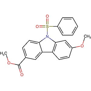 1283747-44-3 | Methyl 7-methoxy-9-(phenylsulfonyl)-9H-carbazole-3-carboxylate - Hoffman Fine Chemicals