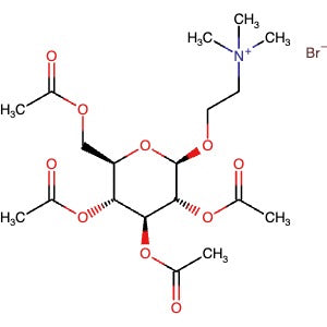 1350454-54-4 | N,N,N-Trimethyl-2-(((2R,3R,4S,5R,6R)-3,4,5-triacetoxy-6-(acetoxymethyl)tetrahydro-2H-pyran-2-yl)oxy)ethan-1-aminium bromide - Hoffman Fine Chemicals