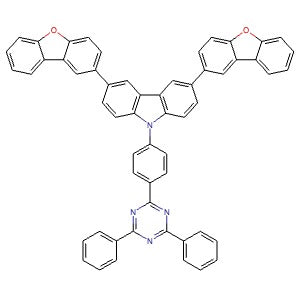 1361094-87-2 | 3,6-Bis(dibenzo[b,d]furan-2-yl)-9-(4-(4,6-diphenyl-1,3,5-triazin-2-yl)phenyl)-9H-carbazole - Hoffman Fine Chemicals