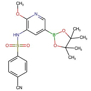 1366131-01-2 | 4-Cyano-N-(2-methoxy-5-(4,4,5,5-tetramethyl-1,3,2-dioxaborolan-2-yl)pyridin-3-yl)benzenesulfonamide - Hoffman Fine Chemicals