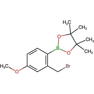 1447933-44-9 | 2-(2-(Bromomethyl)-4-methoxyphenyl)-4,4,5,5-tetramethyl-1,3,2-dioxaborolane - Hoffman Fine Chemicals