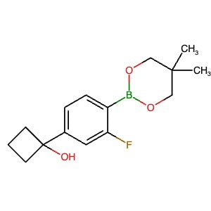 1467060-17-8 | 1-(4-(5,5-Dimethyl-1,3,2-dioxaborinan-2-yl)-3-fluorophenyl)cyclobutan-1-ol - Hoffman Fine Chemicals