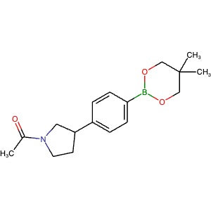 1467060-23-6 | 1-(3-(4-(5,5-Dimethyl-1,3,2-dioxaborinan-2-yl)phenyl)pyrrolidin-1-yl)ethan-1-one - Hoffman Fine Chemicals