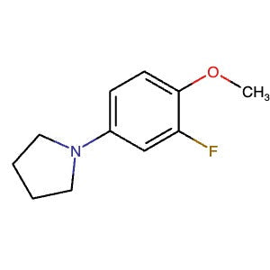 1538345-66-2 | N-(3-Fluoro-4-methoxyphenyl)pyrrolidine - Hoffman Fine Chemicals