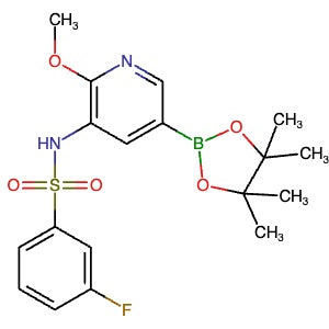 1552301-08-2 | 3-Fluoro-N-(2-methoxy-5-(4,4,5,5-tetramethyl-1,3,2-dioxaborolan-2-yl)pyridin-3-yl)benzenesulfonamide - Hoffman Fine Chemicals