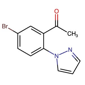 1555057-60-7 | 1-[5-Bromo-2-(1H-pyrazol-1-yl)phenyl]ethanone - Hoffman Fine Chemicals