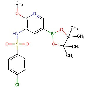 1677683-74-7 | 4-Chloro-N-(2-methoxy-5-(4,4,5,5-tetramethyl-1,3,2-dioxaborolan-2-yl)pyridin-3-yl)benzenesulfonamide - Hoffman Fine Chemicals