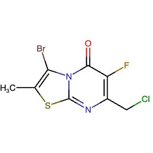 1698908-36-9 | 3-Bromo-7-(chloromethyl)-6-fluoro-2-methyl-5H-thiazolo[3,2-a]pyrimidin-5-one - Hoffman Fine Chemicals