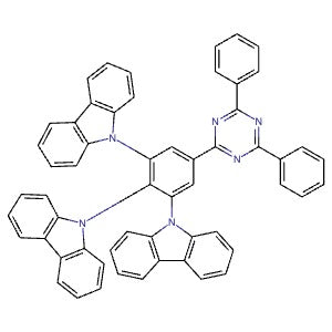 1808158-40-8 | 9,9',9''-(5-(4,6-Diphenyl-1,3,5-triazin-2-yl)benzene-1,2,3-triyl)tris(9H-carbazole) - Hoffman Fine Chemicals