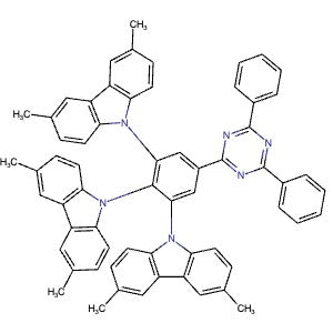 1808158-41-9 | 9,9',9''-(5-(4,6-Diphenyl-1,3,5-triazin-2-yl)benzene-1,2,3-triyl)tris(3,6-dimethyl-9H- carbazole)Ê - Hoffman Fine Chemicals