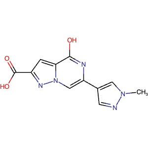 1940180-28-8 | 4-Hydroxy-6-(1-methyl-1H-pyrazol-4-yl)pyrazolo[1,5-a]pyrazine-2-carboxylic acid - Hoffman Fine Chemicals