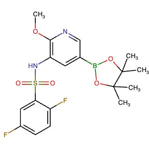 1972631-45-0 | 2,5-Fifluoro-N-(2-methoxy-5-(4,4,5,5-tetramethyl-1,3,2-dioxaborolan-2-yl)pyridin-3-yl)benzenesulfonamide - Hoffman Fine Chemicals