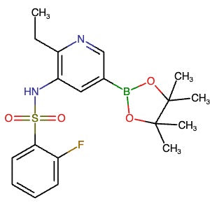 1972642-92-4 | N-(2-Ethyl-5-(4,4,5,5-tetramethyl-1,3,2-dioxaborolan-2-yl)pyridin-3-yl)-2-fluorobenzenesulfonamide - Hoffman Fine Chemicals