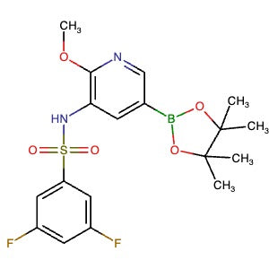 1972657-84-3 | 3,5-Difluoro-N-(2-methoxy-5-(4,4,5,5-tetramethyl-1,3,2-dioxaborolan-2-yl)pyridin-3-yl)benzenesulfonamide - Hoffman Fine Chemicals