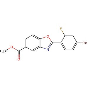 2102425-27-2 | Methyl 2-(4-bromo-2-fluorophenyl)-1,3-benzoxazole-5-carboxylate - Hoffman Fine Chemicals