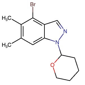 2206742-48-3 | 4-Bromo-5,6-dimethyl-1-(tetrahydro-2H-pyran-2-yl)-1H-indazole - Hoffman Fine Chemicals