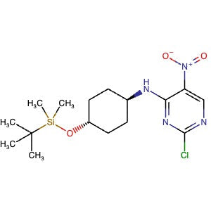 2230820-26-3 | 2-Chloro-N-(trans-4-{[dimethyl(2-methyl-2-propanyl)silyl]oxy}cyclohexyl)-5-nitro-4-pyrimidinamine - Hoffman Fine Chemicals