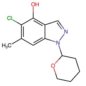 2368909-39-9 | 5-Chloro-6-methyl-1-(tetrahydro-2H-pyran-2-yl)-1H-indazol-4-ol - Hoffman Fine Chemicals