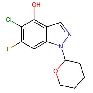 2368909-53-7 | 5-Chloro-6-fluoro-1-(tetrahydro-2H-pyran-2-yl)-1H-indazol-4-ol - Hoffman Fine Chemicals