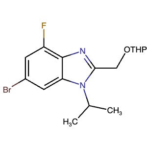 2380322-34-7 | 6-Bromo-4-fluoro-1-(propan-2-yl)-2-(((tetrahydro-2H-pyran-2-yl)oxy)methyl)-1H-benzo[d]imidazole - Hoffman Fine Chemicals