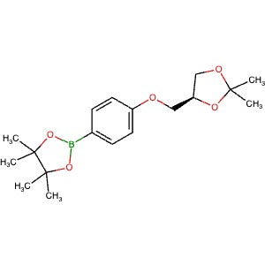 2400858-89-9 | 2-(4-{[(4S)-2,2-Dimethyl-1,3-dioxolan-4-yl]methoxy}phenyl)-4,4,5,5-tetramethyl-1,3,2-dioxaborolane - Hoffman Fine Chemicals