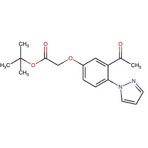 2435611-25-7 | tert-Butyl 2-(3-acetyl-4-(1H-pyrazol-1-yl)phenoxy)acetate - Hoffman Fine Chemicals