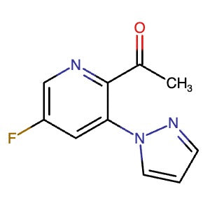 2435611-59-7 | 1-[5-Fluoro-3-(1H-pyrazol-1-yl)pyridin-2-yl]ethanone - Hoffman Fine Chemicals