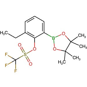 2803425-74-1 | 2-Ethyl-6-(4,4,5,5-tetramethyl-1,3,2-dioxaborolan-2-yl)phenyl trifluoromethanesulfonate - Hoffman Fine Chemicals