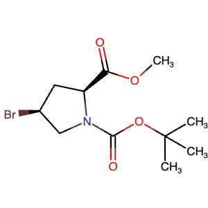 334999-29-0 | 1-(tert-Butyl) 2-methyl (2S,4S)-4-bromopyrrolidine-1,2-dicarboxylate - Hoffman Fine Chemicals