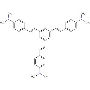 34631-21-5 | 4,4',4''-((1E,1'E,1''E)-Benzene-1,3,5-triyltris(ethene-2,1-diyl))tris(N,N-dimethylaniline) - Hoffman Fine Chemicals
