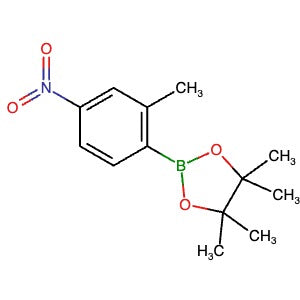 883715-40-0 | 4,4,5,5-Tetramethyl-2-(2-methyl-4-nitrophenyl)-1,3,2-dioxaborolane - Hoffman Fine Chemicals